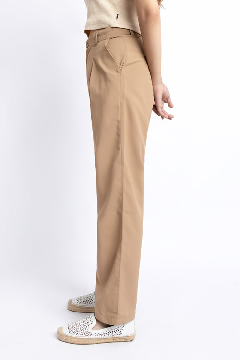 The Tan Straight Fit Pants